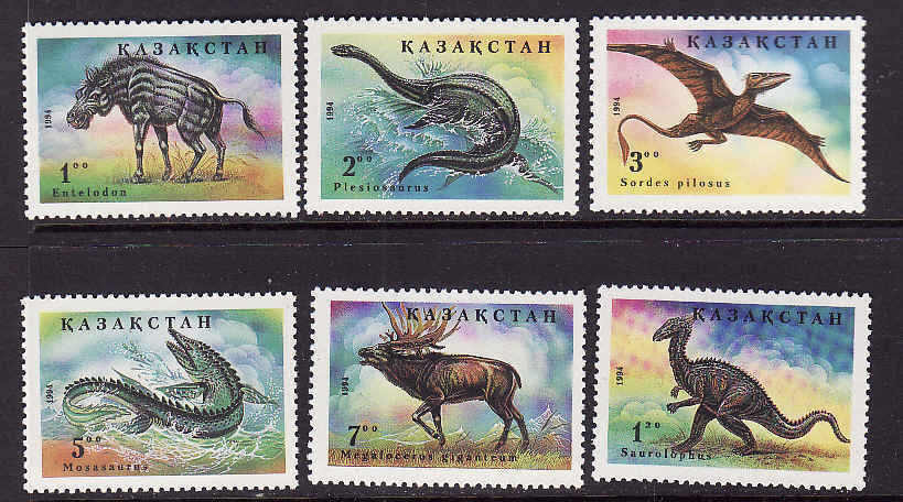#90-95 Kazakhstan - Prehistoric Animals (MNH)