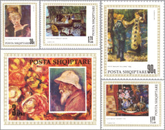 #2373-2377 Albania - Pierre Auguste Renoir, Painter (MNH)