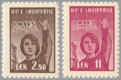 #553-554 Albania - 50th Anniv. of Intl. Women's Day (MNH)