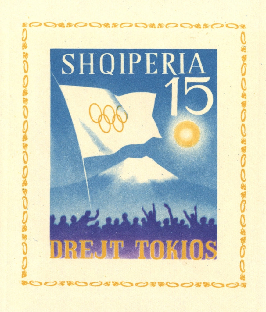 #734 Albania - 18th Olympic Games, Tokyo, Imperf. M/S (MNH)