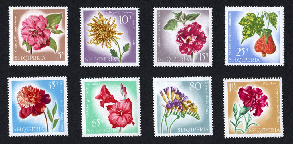 #1017-1024 Albania - Flowers (MNH)