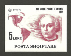 #2423 Albania - Discovery of America, 500th Anniv., Imperf. M/S (MNH)