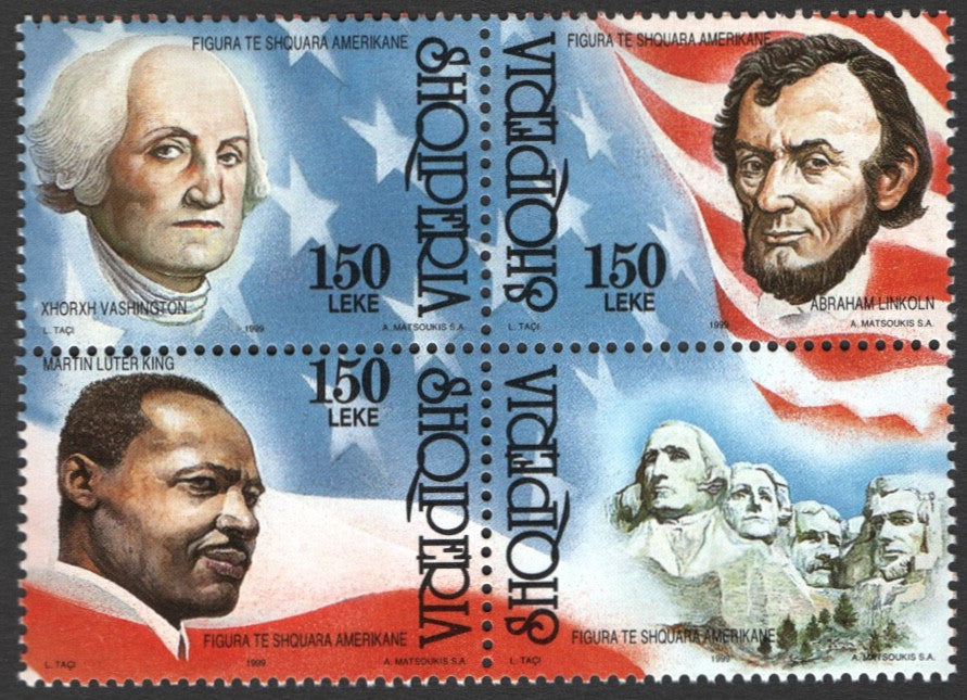 #2584 Albania - Famous Americans (MNH)
