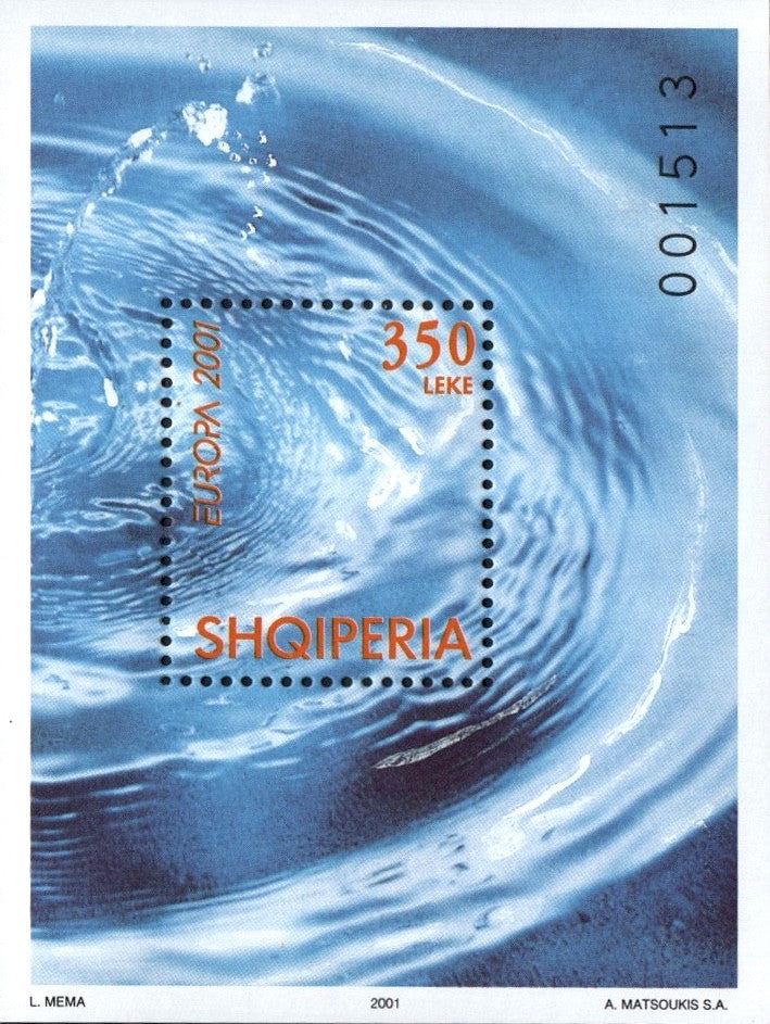#2650 Albania - 2001 Europa: Water S/S (MNH)
