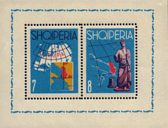 #633 Albania - Map of Europe and Albania, Perf. M/S (MNH)