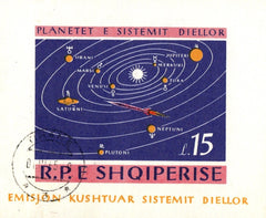 #786 Albania - Planets, Imperf M/S (Used)