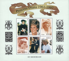 #2119-2120 Antigua - 1998 Princess Diana, 2 Sheets of 6 (MNH)