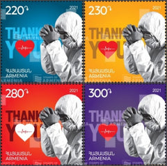 Armenia - 2021 Thank You Healthcare Workers, Set of 4 (MNH)
