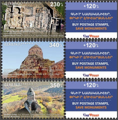 Armenia - 2022 Historical and Cultural Monuments of Armenia, Set of 3 (MNH)