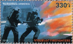 Armenia - #1185 - Firefighters and Fire Truck (MNH)