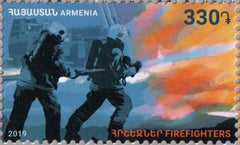 #1185 Armenia - Firefighters and Fire Truck (MNH)