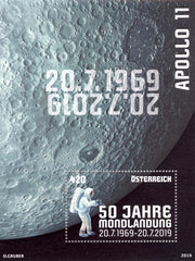 #2810 Austria - First Man on the Moon, 50th Anniv. S/S (MNH)