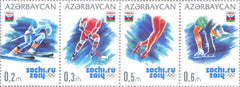 #1043 Azerbaijan - 2014 Winter Olympics, Sochi, Horiz. Strip of 4 (MNH)
