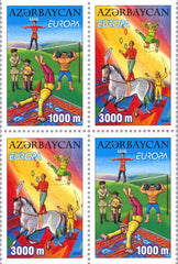 #729a Azerbaijan - 2002 Europa: Circus, 4 Stamps (MNH)