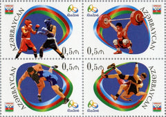 #1115 Azerbaijan - 2016 Summer Olympics, Rio de Janeiro, Block of 4 (MNH)