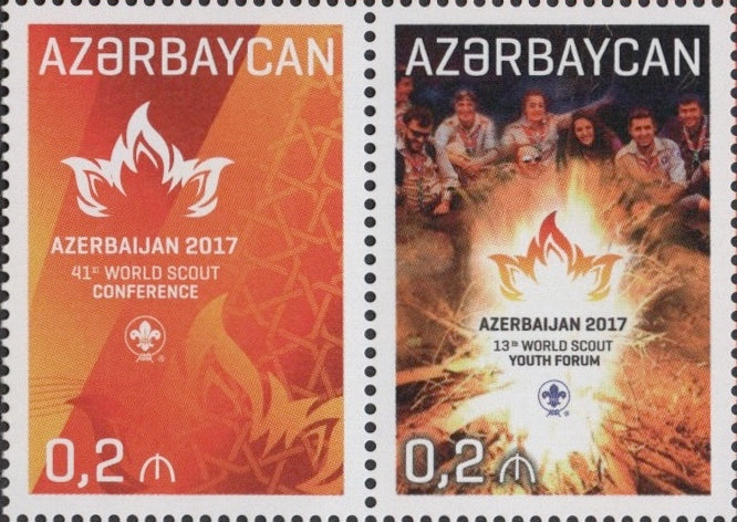 #1138 Azerbaijan - Scouting Events in Azerbaijan, Pair (MNH)