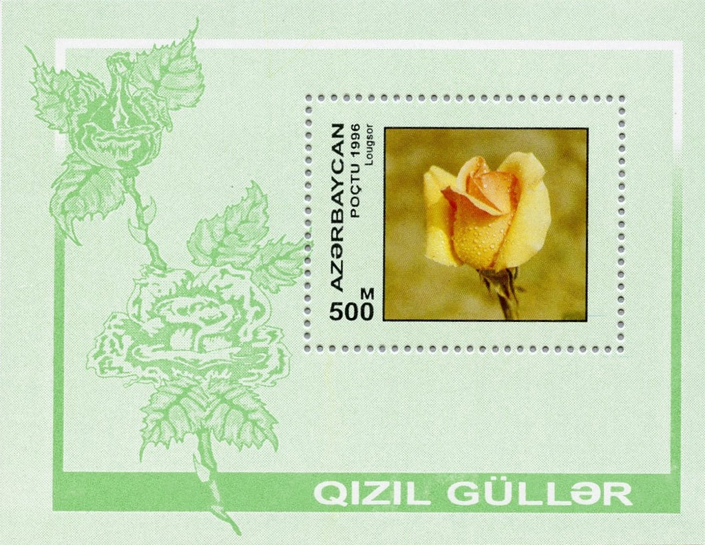 #604 Azerbaijan - Roses S/S (MNH)
