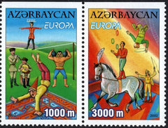 #728-729 Azerbaijan - 2002 Europa: Circus, Set of 2 (MNH)