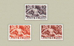 #B114-B116 Hungary - Soldier Protecting Family From Floods (MNH)