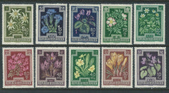 #B235-B244 Austria - Flowers, Set of 10 (MNH)