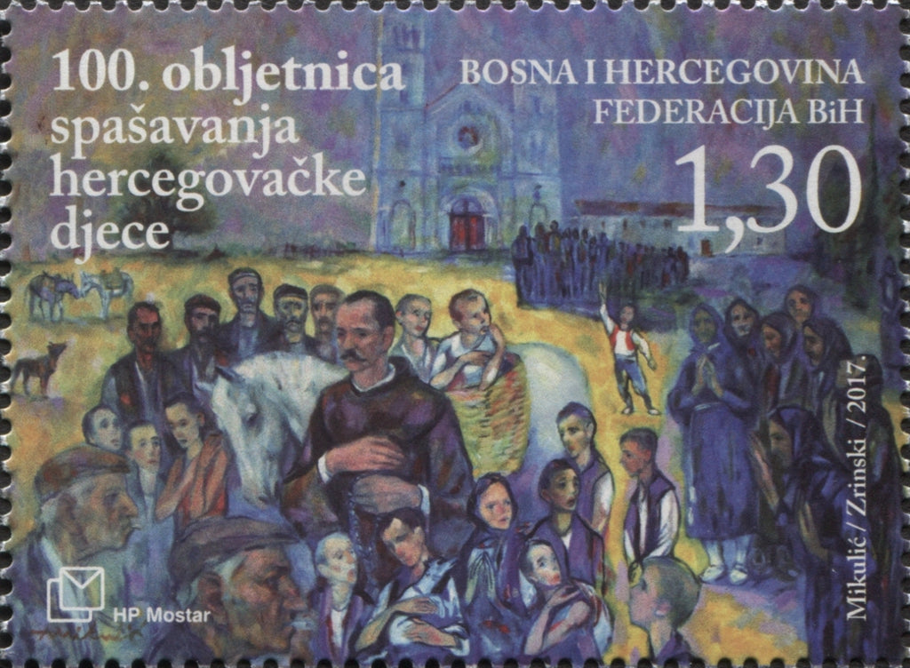 #360 Bosnia (Croat) - Rescue of Starving Bosnian Children, Cent. (MNH)