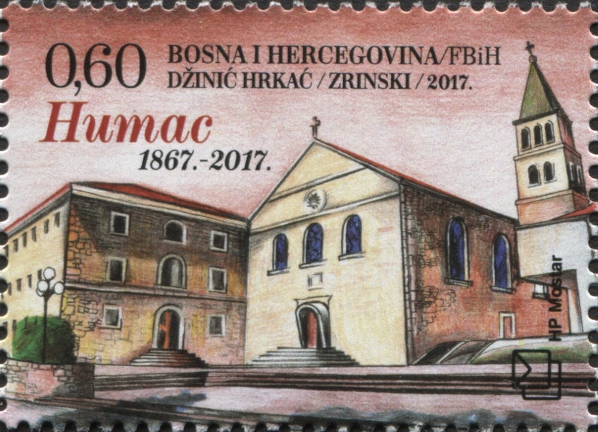 #347 Bosnia (Croat) - Reconstruction of Franciscan Monastery, Humac (MNH)