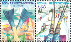 #122 Bosnia (Croat) - 2004 Europa: Holidays, Pair (MNH)