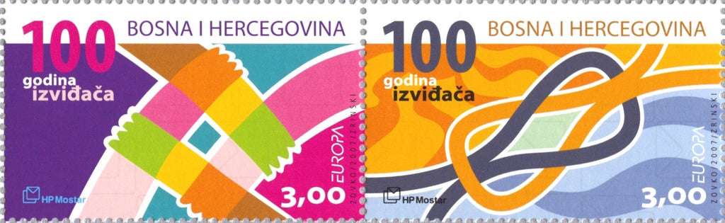 #171 Bosnia (Croat) - 2007 Europa: Scouting, Cent., Pair (MNH)