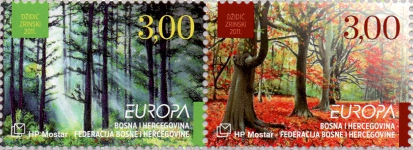 #248 Bosnia (Croat) - 2011 Europa: Intl. Year of Forests, Pair (MNH)