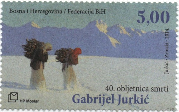 #298 Bosnia (Croat) - Snowy Idyll, by Gabrijel Jurkic (MNH)