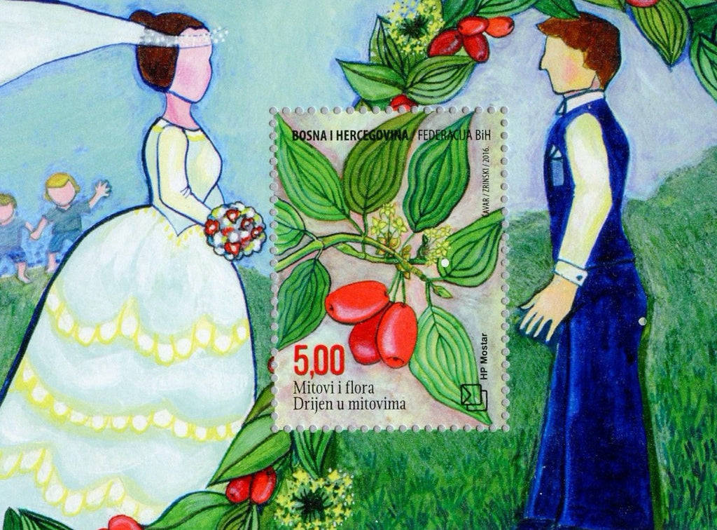 #333 Bosnia (Croat) - Cornelian Cherries S/S (MNH)
