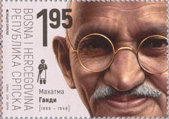 #629 Bosnia (Serb) - Mohandas K. Gandhi (MNH)