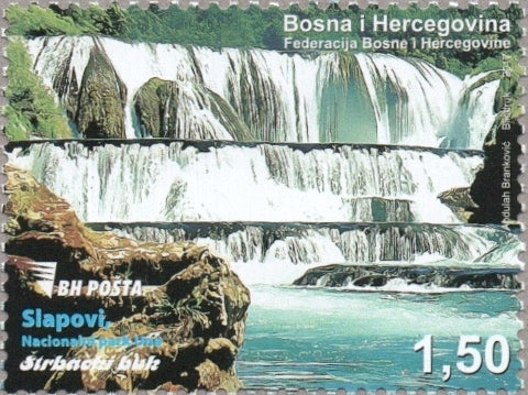 #789 Bosnia (Muslim) - Strbacki Buk Waterfalls (MNH)