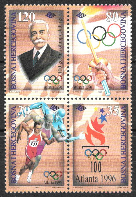 #248 Bosnia (Muslim) - 1996 Summer Olympic Games, Atlanta (MNH)