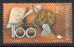 #393 Bosnia (Muslim) - Nobel Prizes, Cent. (MNH)