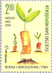 #394 Bosnia (Croat) - 2019 World No Tobacco Day (MNH)