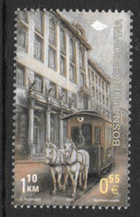 #399 Bosnia (Muslim) - Horse-drawn Mail Delivery Railcar (MNH)