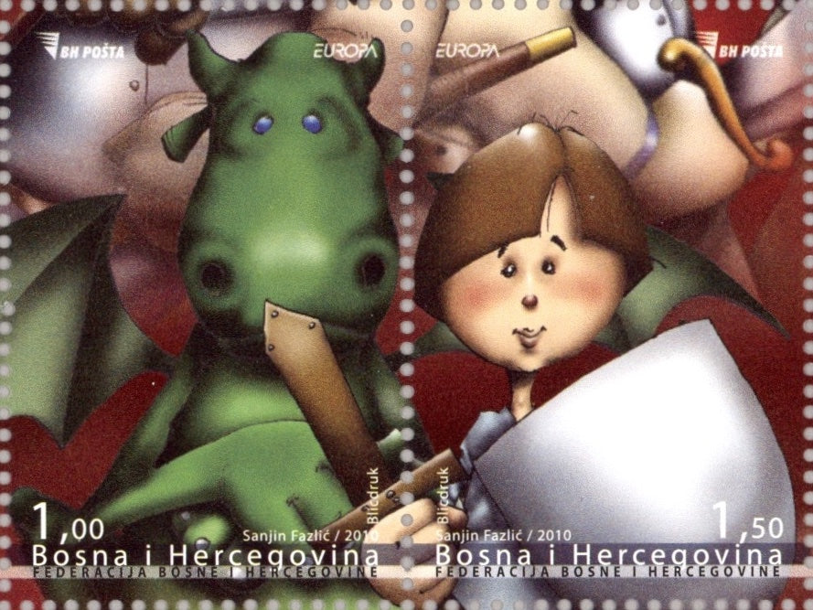 #668 Bosnia (Muslim) - 2010 Europa: Children's Books, Pair (MNH)