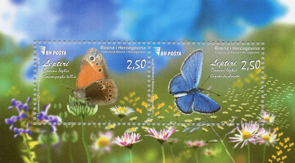 #765 Bosnia (Muslim) - Butterflies S/S (MNH)