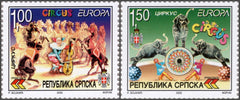 #172-173 Bosnia (Serb) - 2002 Europa: Circus, Set of 2 (MNH)