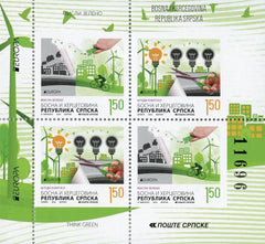 #543 Bosnia (Serb) - 2016 Europa: Think Green, Sheet of 4 (MNH)