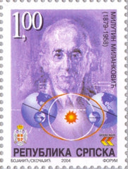 #226 Bosnia (Serb) - Milutin Milankovic, Astronomer (MNH)