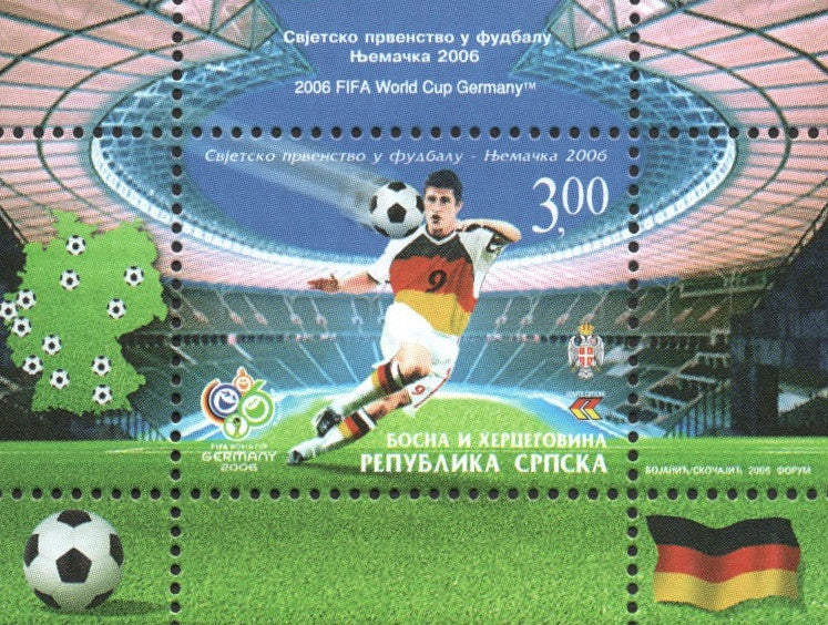 #281 Bosnia (Serb) - 2006 World Cup Soccer Championships, Germany S/S (MNH)