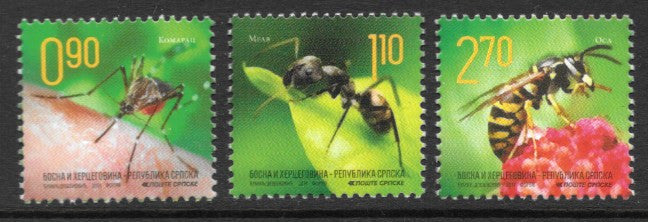 #507-509 Bosnia (Serb) - Insects (MNH)