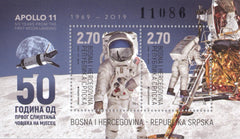 #620 Bosnia (Serb) - First Man on the Moon, 50th Anniv. S/S (MNH)