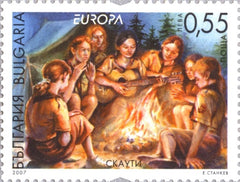 #4428c Bulgaria - 2007 Europa: Scouting, Cent., Booklet Pane (MNH)