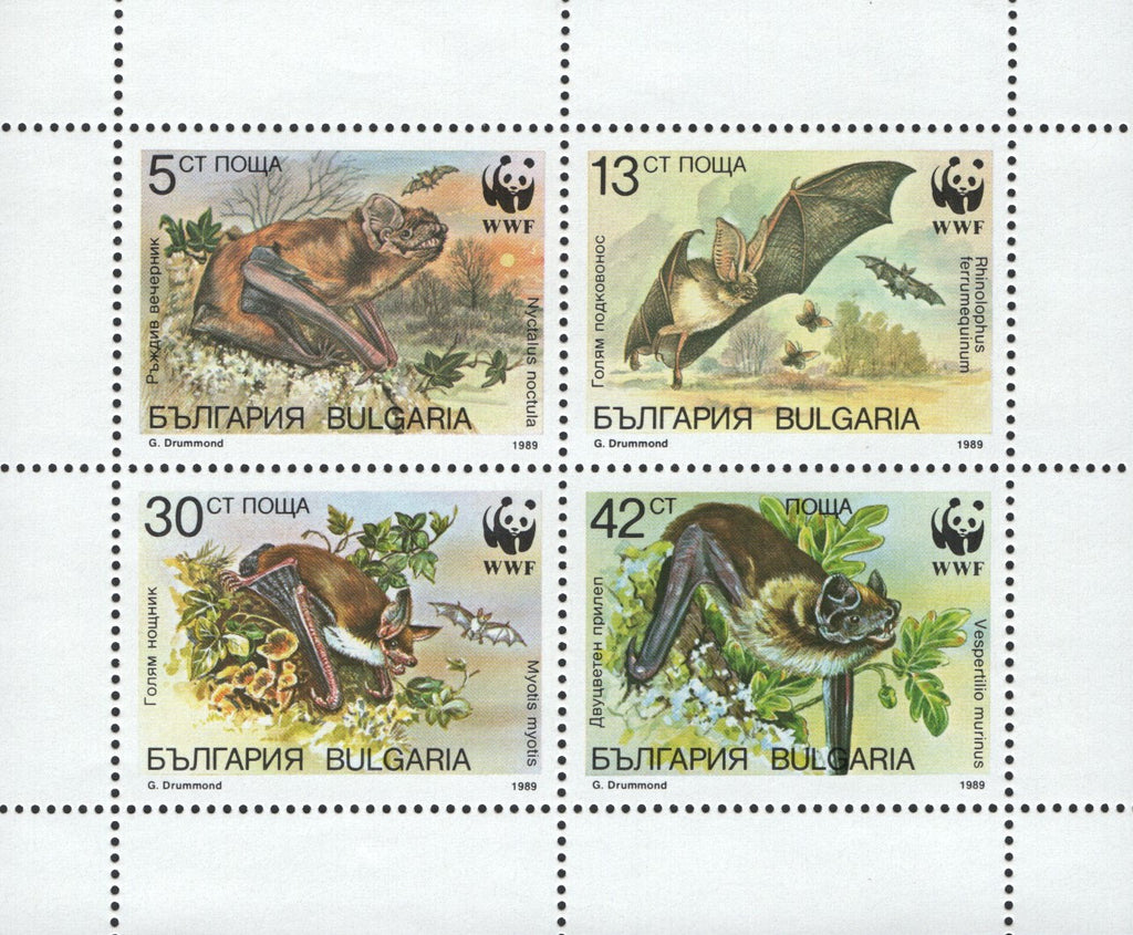 #3401a Bulgaria - World Wildlife Fund: Bats M/S (MNH)