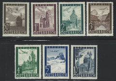 #C47-C53 Austria - Landscape and Landmark Air Mail Issue (MLH)