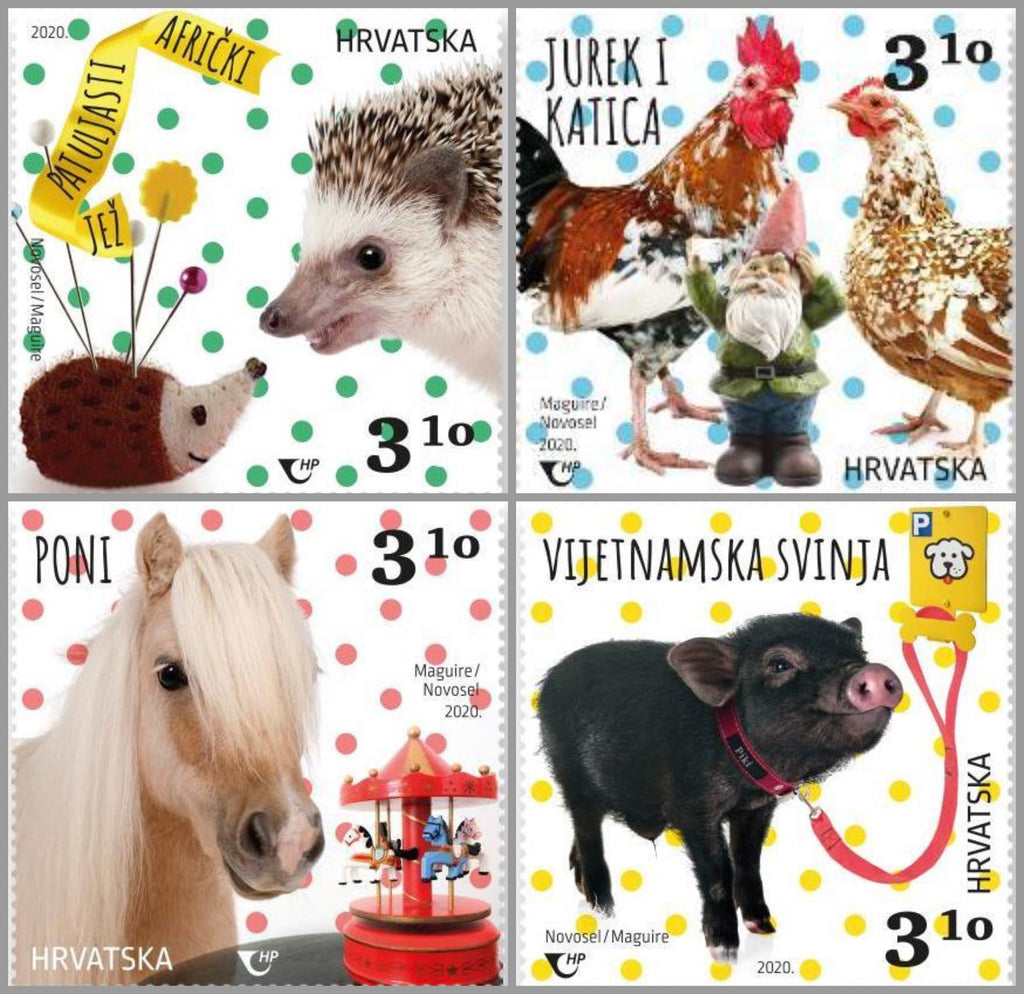 #1166 Croatia - 2020 Children's World: Small Animals, Set of 4 (MNH)
