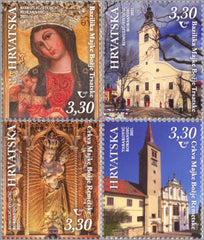 Croatia - 2021 Croatian Marian Shrines, Set of 4 (MNH)